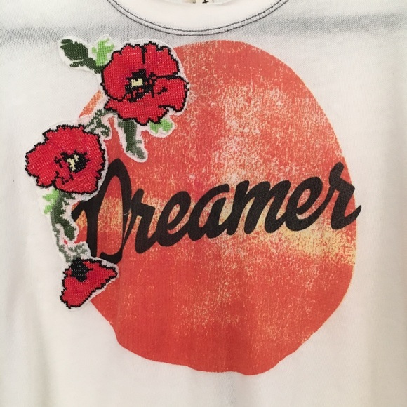 NWOT Free People We The Free Dreamer Tee Orange - Picture 7 of 7